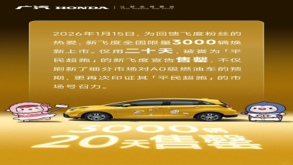 上市20天！新款飞度售罄