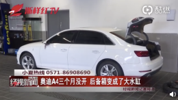 奥迪车主三个月没开，后备箱成大水缸