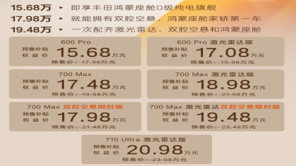 华为加持！广汽丰田铂智7预售