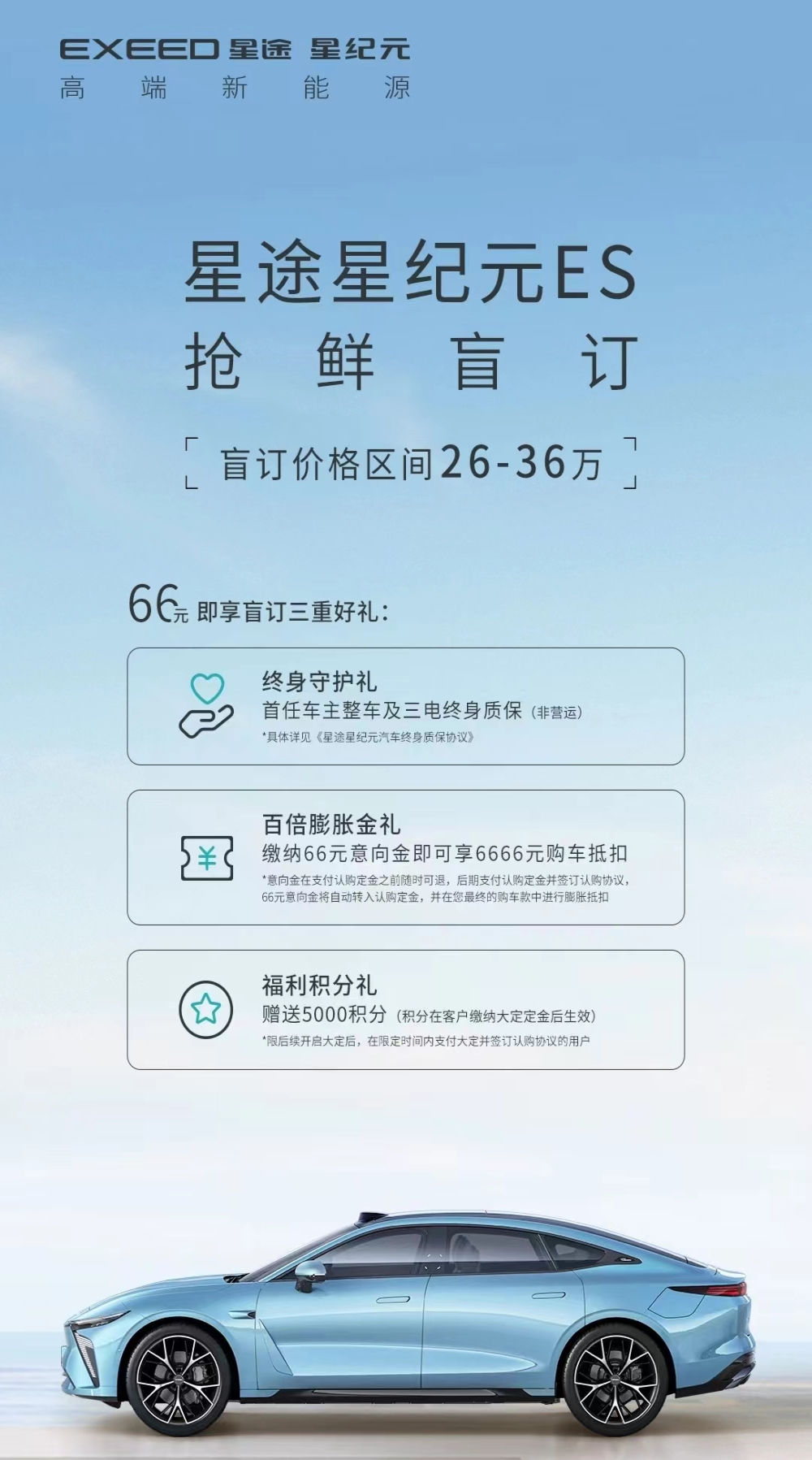 预售26-36万元！星途星纪元ES盲订