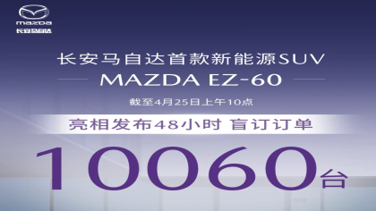 48小时盲订10060台！长安马自达发布