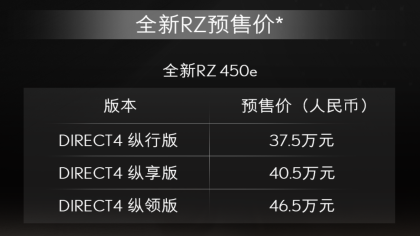 雷克萨斯RZ，要卖37.5万元？