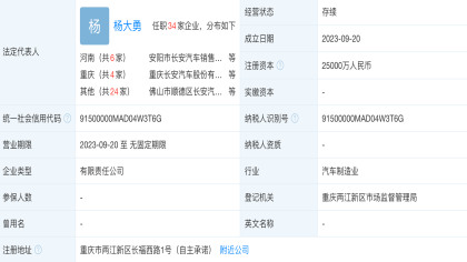 长安福特新能源汽车科技公司成立