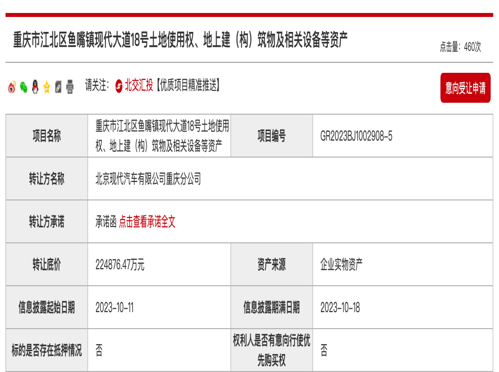 北京现代重庆工厂无人接盘！