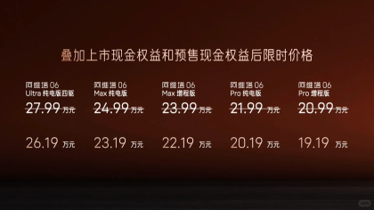 权益价19.19万元！阿维塔06正式上市