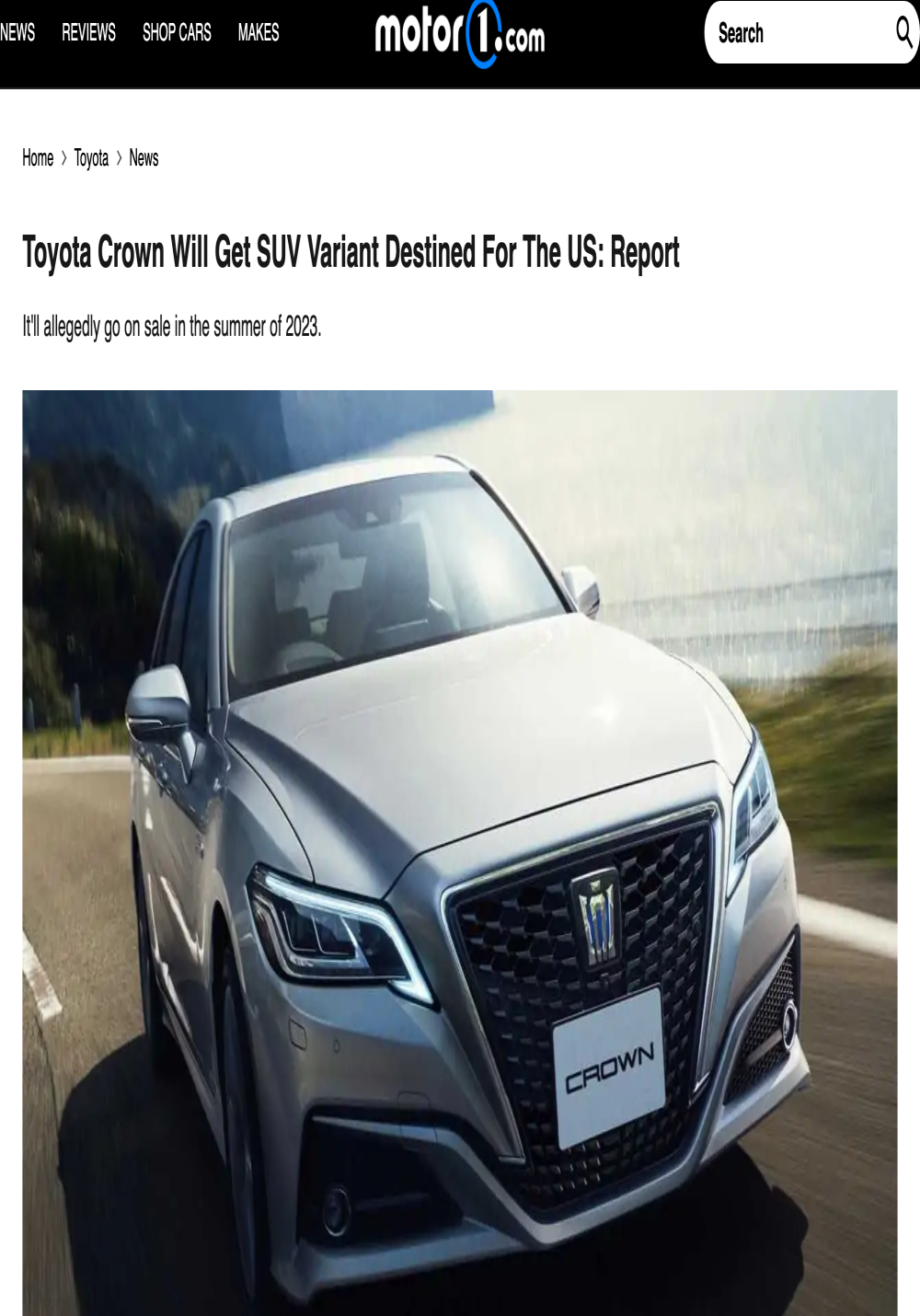 丰田或在华推皇冠SUV，取代兰德酷路泽