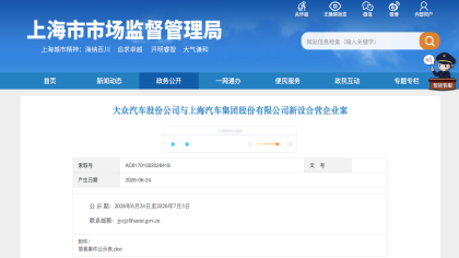 大众汽车与上汽集团的合作