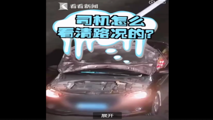 轿车引擎盖弹起遮挡风玻璃致司机高速盲开10公里，网友：老司机