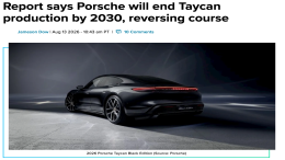 Taycan被传将在2030年停产