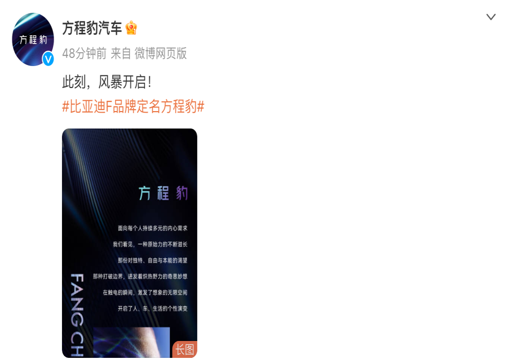 比亚迪全新品牌官宣！