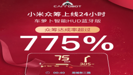 小米有品众筹爆品：车萝卜智能HUD24小时突破301万
