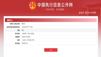 贾跃亭再成被执行人，乐视网创始人沦为老赖！